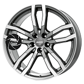 9,5x21/5x112 ET53 D66,5 DriveX Metal Grey Front Polished